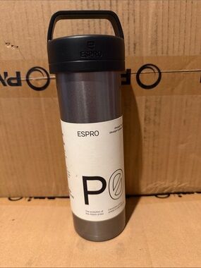 ESPRO Portable Travel French Press Tumbler - Metallic Gray & Black